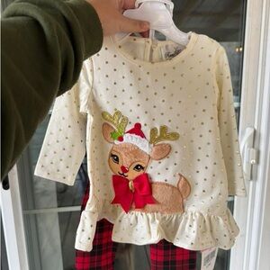 Festive Reindeer Kids Pajamas Set